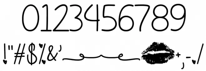 IMissYourKiss Font OTHER CHARS