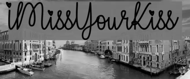 IMissYourKiss Font examples