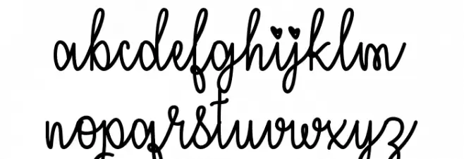 IMissYourKiss Font LOWERCASE