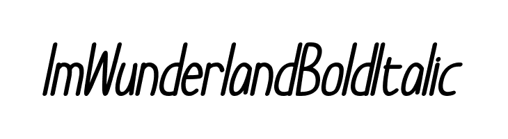 Im Wunderland Bold Italic Font