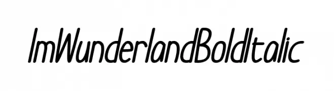 Im Wunderland Bold Italic  Fuentes Gratis Descargar