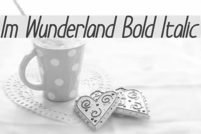 Im Wunderland Bold Italic Font examples