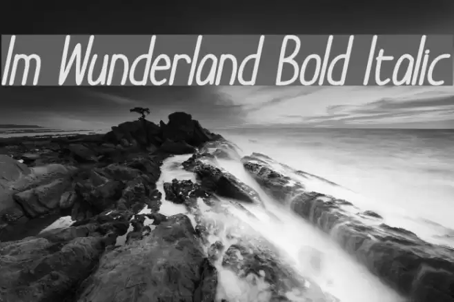 Im Wunderland Bold Italic Font examples