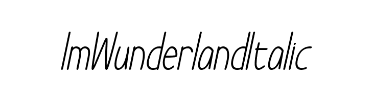Im Wunderland Italic Font