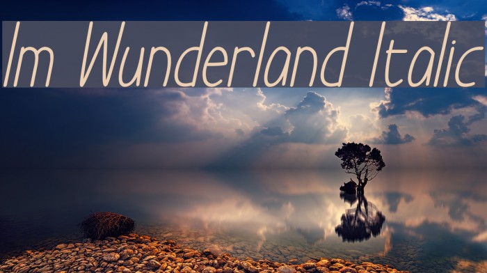 Im Wunderland Italic Font examples