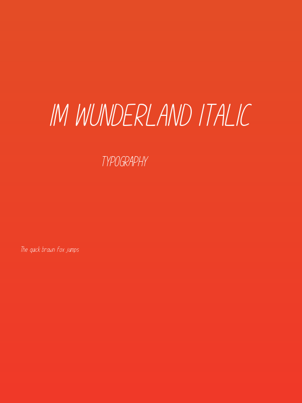 Im Wunderland Italic Poster