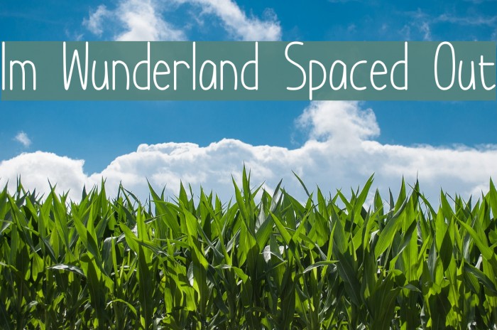 Im Wunderland Spaced Out 字体 examples