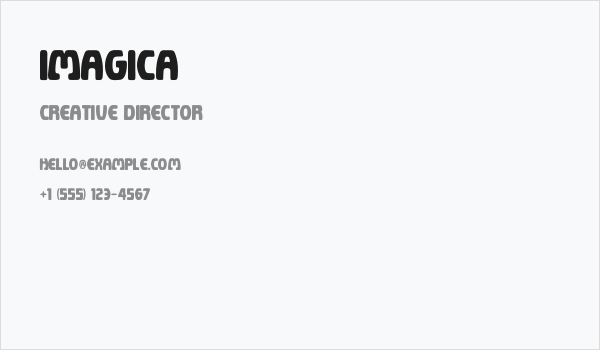 Imagica Business Card
