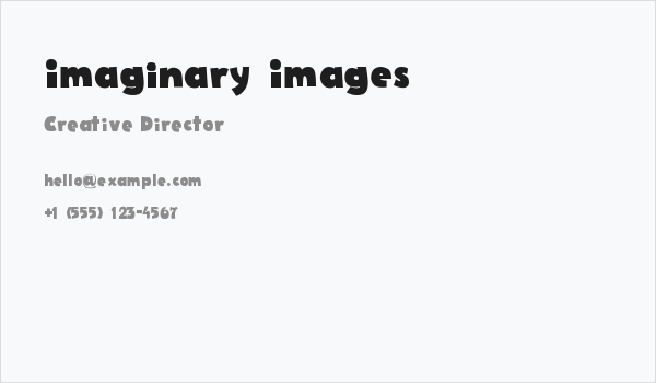Imaginary Images Business Card