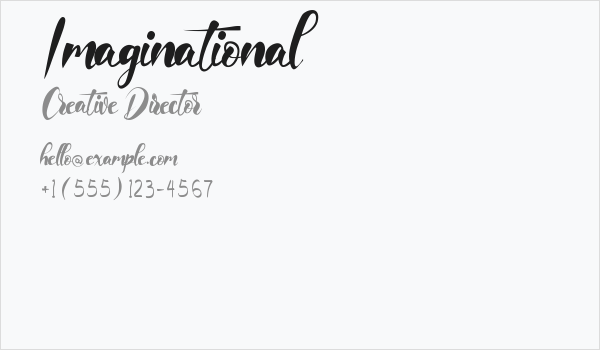 Imaginational Business Card