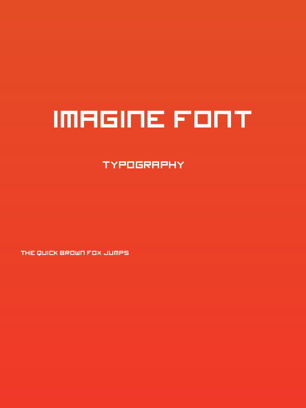 Imagine Font Poster