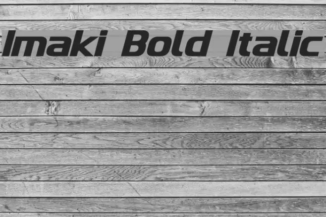 Imaki Bold Italic Font examples