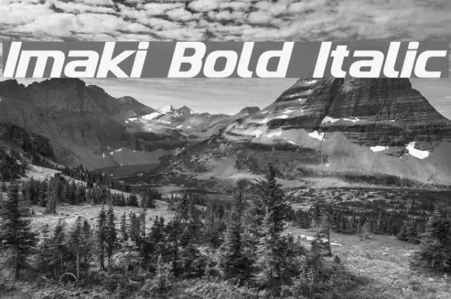 Imaki Bold Italic Font examples