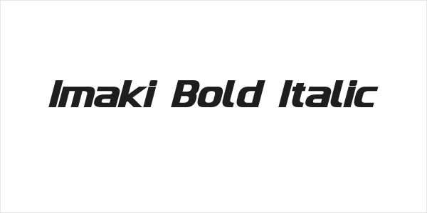 Imaki Bold Italic Logo