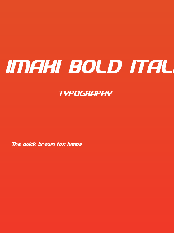 Imaki Bold Italic Poster