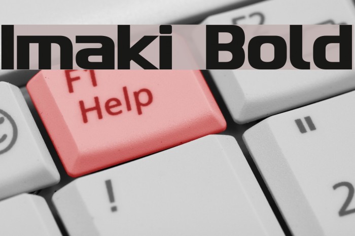 Imaki Bold Font examples