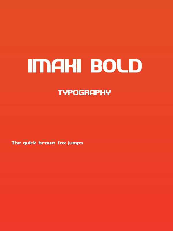 Imaki Bold Poster