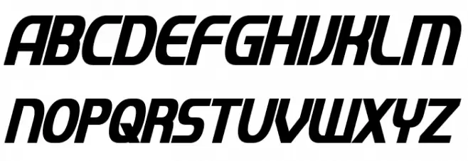 Imaki Condensed Bold Italic Polices MAJUSCULES