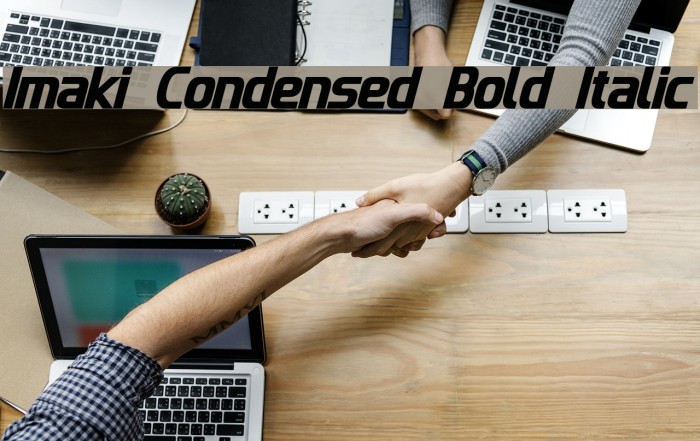 Imaki Condensed Bold Italic Font examples