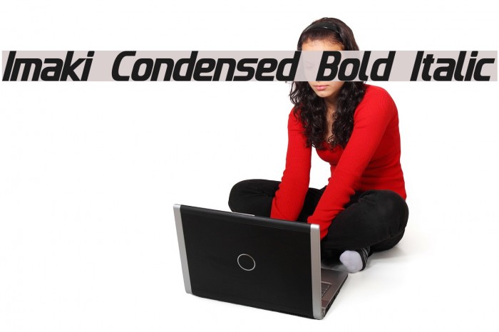 Imaki Condensed Bold Italic Font examples