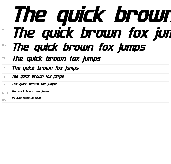 Imaki Condensed Bold Italic Waterfall