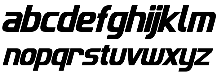 Imaki Condensed Bold Italic Font LOWERCASE