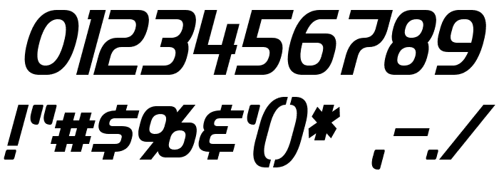 Imaki Condensed Italic Font OTHER CHARS