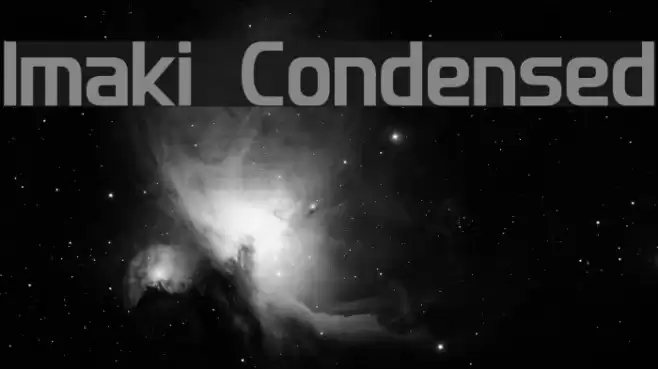 Imaki Condensed Font examples