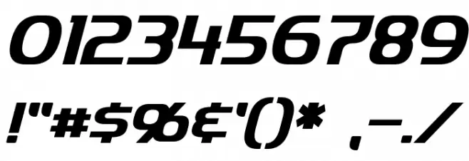 Imaki Italic Font OTHER CHARS