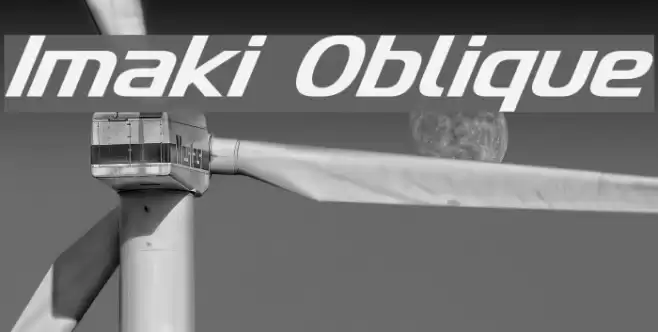 Imaki Oblique फ़ॉन्ट examples