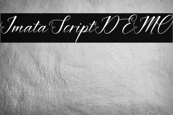 ImataScriptDEMO Font examples