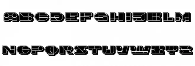 Imbecile 3D Filled Font OTHER CHARS