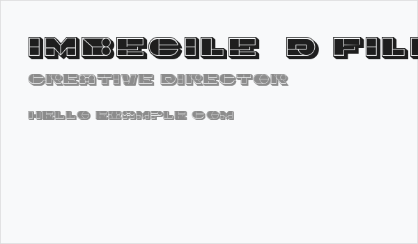 Imbecile 3D Filled Business Card