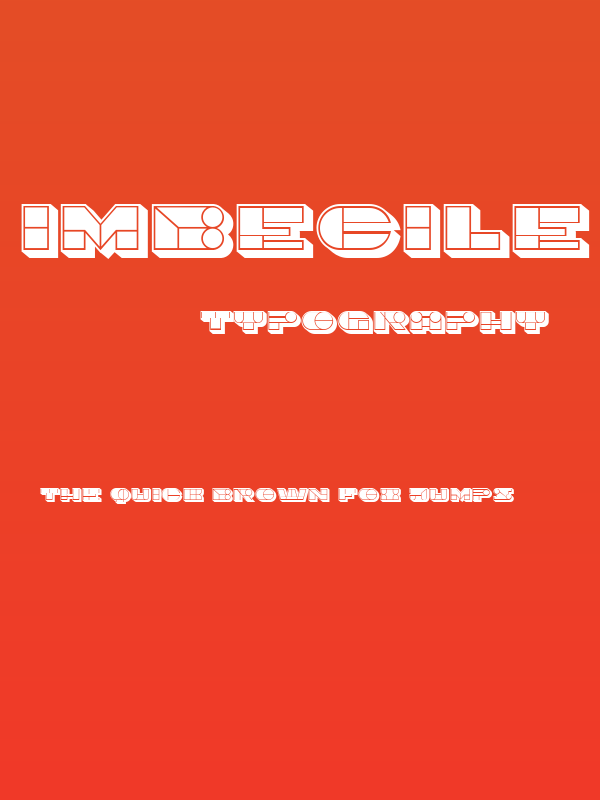 Imbecile 3D Filled Poster