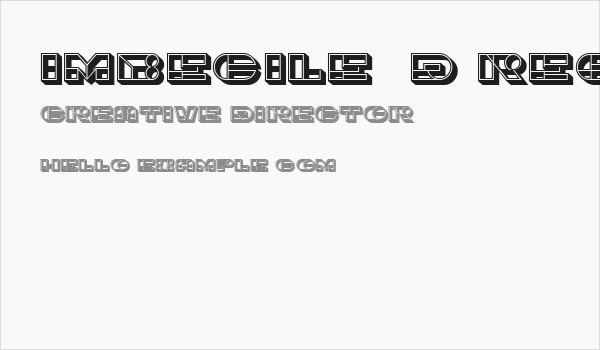Imbecile 3D Regular Business Card