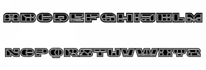 Imbecile Abstract Filled Schriftart Groß