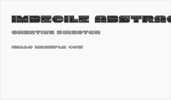 Imbecile Abstract Heavy Filled Business Card