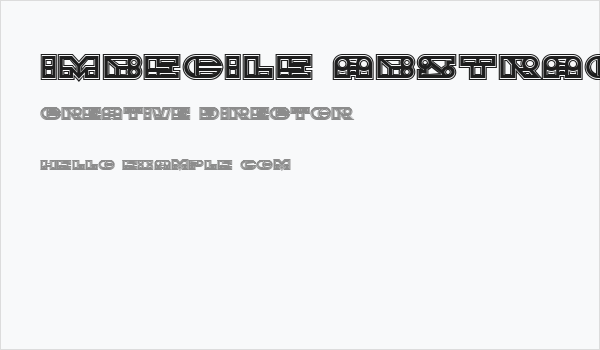 Imbecile Abstract Heavy Business Card