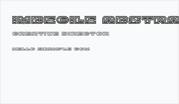 Imbecile Abstract Regular Business Card