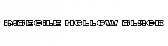 Imbecile Hollow Black  Frei Schriftart Herunterladen