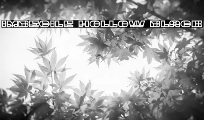 Imbecile Hollow Black Font examples