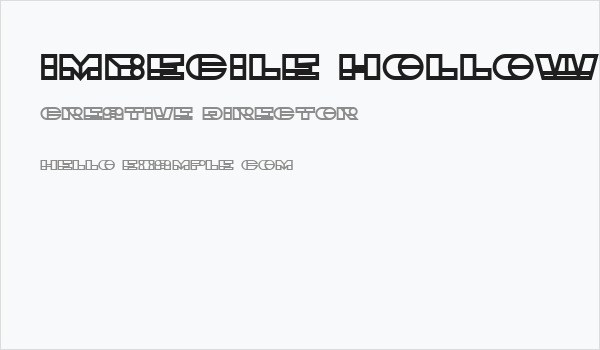 Imbecile Hollow Black Business Card