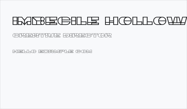 Imbecile Hollow Heavy Business Card