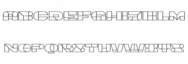 Imbecile Hollow Regular Font Litere mari
