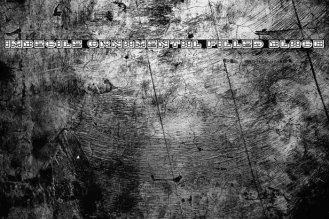 Imbecile Ornamental Filled Black Font examples