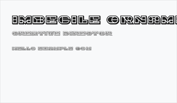 Imbecile Ornamental Filled Black Business Card