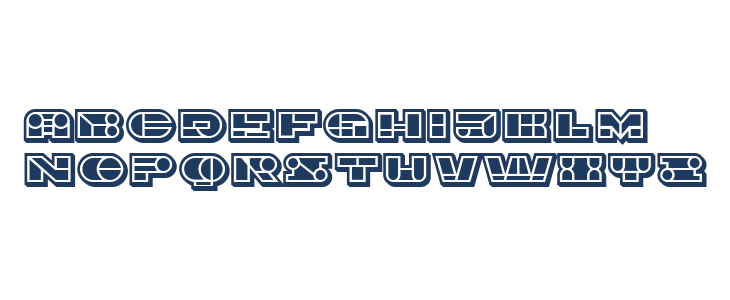 Imbecile Ornamental Filled Black Lowercase