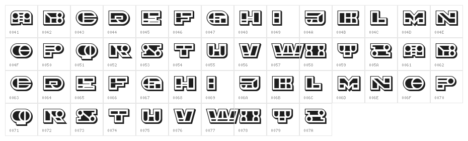 Imbecile Ornamental Filled Character Map