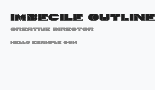 Imbecile Outlined Filled Business Card