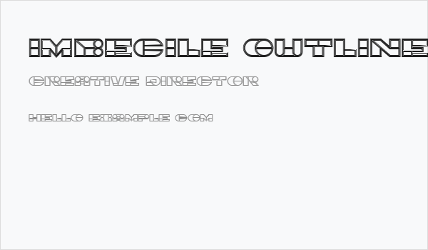 Imbecile Outlined Regular Business Card